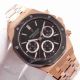 Swiss 7750 Replica Audemars Piguet Royal Oak Watch Rose Gold Black Chronograph